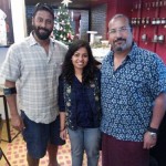 Two Men and a Little Girl in Pondicherry